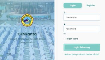 Website OKSkanza pendaftaran dan informasi ekskul SMKN 1 Bawang